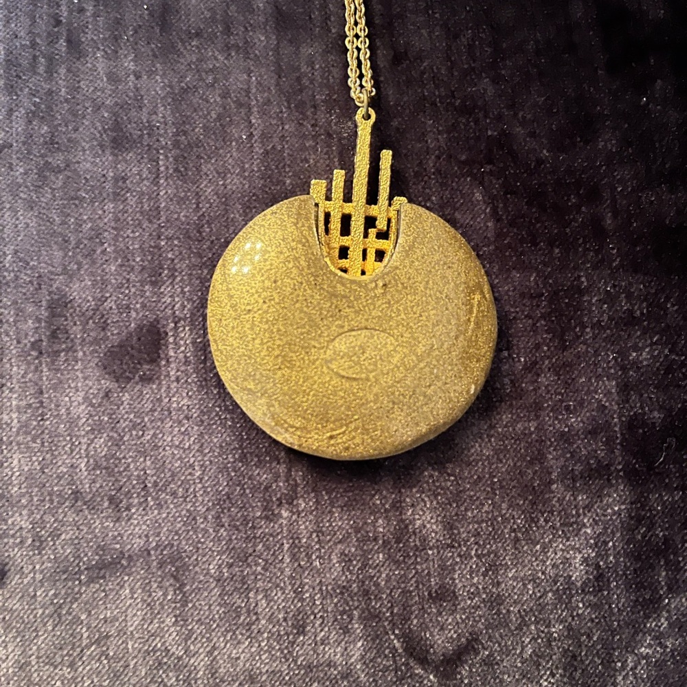 Rare Alexis Bittar purple lucite pendant necklace - Picture 4 of 5